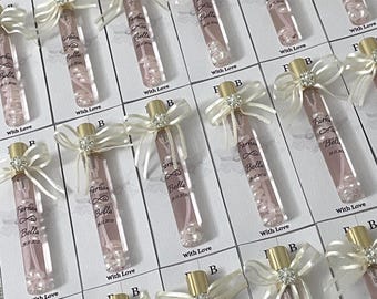 Personalized Amber Perfume Party Favors for Wedding Keepsake & Bridal Shower: Engagements Gifts for Guests