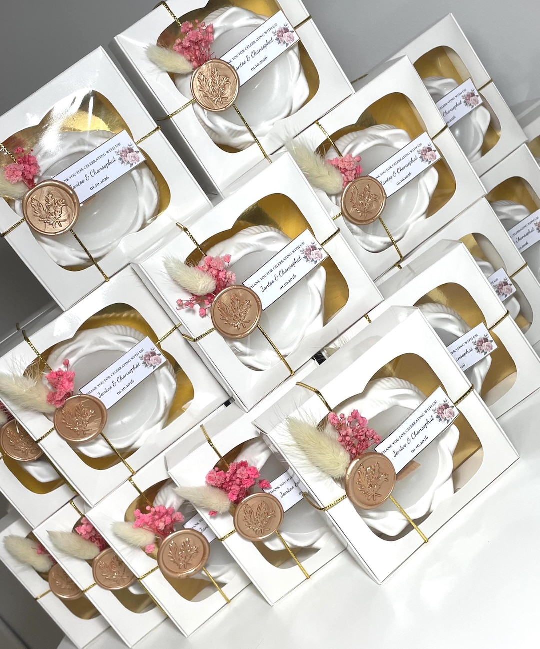 Personalized Wedding Favors Lotus Flower Scented Candles: Guest Thank ...