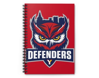 Defenders Owl Logo Spiral Notebook | Ruled Journal