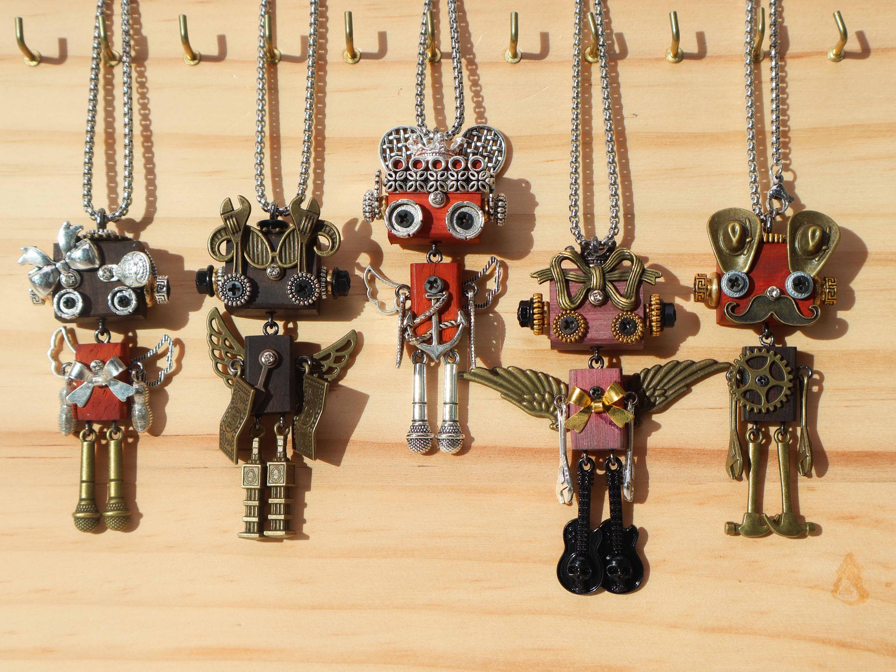 Robot Necklace - Etsy