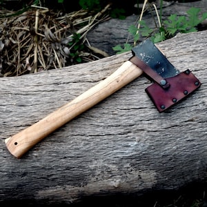 17 inch MYN timmermansbijl – handgesmeed stalen blad met hardhouten handvat voor houtbewerking, snijwerk en bushcraftwerk MYN-D-12