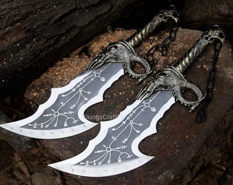 God of War Blades of Chaos Legendary Twin Chain Swords Replica for Kratos Cosplay, Collectors, Gamers and Epic Christmas Gift for Husband