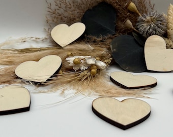 20 pieces, heart, hearts, table decoration, gift decoration, throw decoration, table ornament, embellishment, decoration