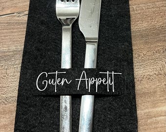 Felt cutlery holder | Personalized cutlery pouch | Table decoration for baptism, Easter, and Christmas | Communion cutlery pouch | Festive | Decoration