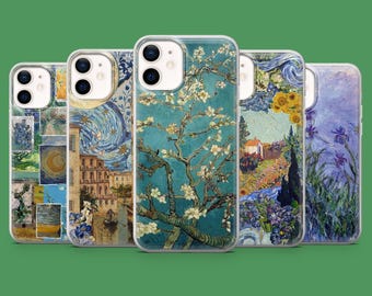Iris Painting Phone Case Art Collage Cover for iPhone 18Pro, 17E, 15, 14, 13 Samsung S26, S26Fe, S23, A56, A15 Pixel 11Pro XL, 10A, 8A, 8Pro