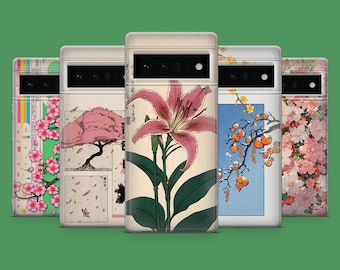 Japanese Art Phone Case Vaporwave Cover for Google Pixel 10, 9A, 9Pro XL, 8A, 8Pro, 7A, Samsung S24, S25, S23Ultra, A56, A15, iPhone 17, 16E