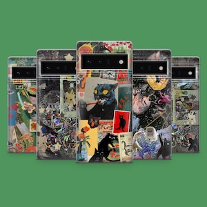 Laser Cat Phone Case Tarot Universe Cover for Google Pixel 10, 9A, 9Pro XL, 8A, 8Pro, 7A, Samsung S25, S23Ultra, A56, A15, iPhone 17, 16E, X