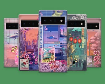 Anime LoFi Phone Case Fortune Cat Cover for Google Pixel 10, 9A, 9Pro XL, 8A, 8Pro, 7A, Samsung S25, S23Ultra, A56, A15, iPhone 17, 16E, 15