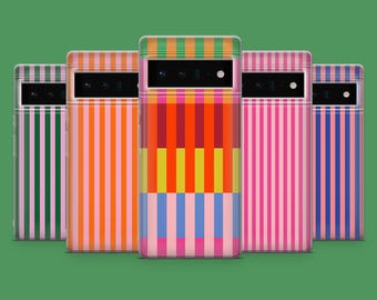 Cool Stripes Phone Case Pink Line Cover for Google Pixel 10, 9A, 9Pro XL, 8A, 8Pro, 7A, Samsung S25, S24, S23Ultra, A56, A15, iPhone 17, 16E