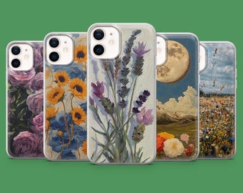 Pink Roses Phone Case Mountain Clouds Cover for iPhone 17Air, 16E, 15, 14, Samsung S25, S24Fe, S23Ultra, A15 Pixel 10, 9A, 9Pro XL, 8A, 8Pro