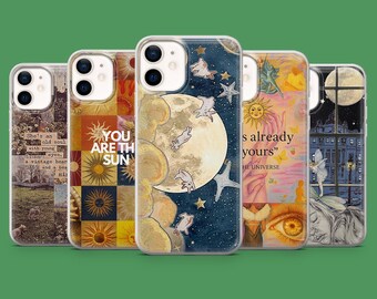 Universe Sun Phone Case Bunny Rabbit Cover for iPhone 17Air, 16E, 15, 14, Samsung S25, S24Fe, S23Ultra, A15 Pixel 10, 9A, 9Pro XL, 8A, 8Pro