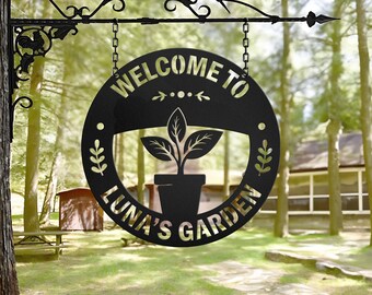 Custom Metal Garden Decor, Fresh Produce Hanging Sign, Personalized Garden Sign, Custom Garden Name Sign, Home Gift, Gift for Gardener