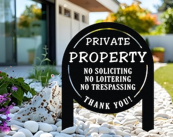 No Soliciting Yard-Schild, Metall-Hausschild, No Soliciting-Schild für Wohnkultur, lustiger Metall-Yard-Steel, Außendekoration, Einweihungsgeschenke