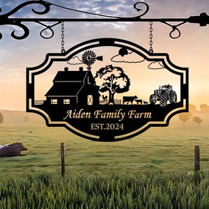 Personalized Your Metal Farm Sign, Farmhouse Metal Sign, Custom Ranch Sign, Farmhouse Decor, Farmer Gift, Farm Gate Sign, Outdoor Decor