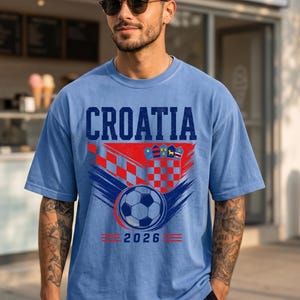 Croatia Soccer Shirt | Croatia Football Fan Tee | Croatian Shirt | Croatia Soccer Graphic Tee | Football Gift image 10