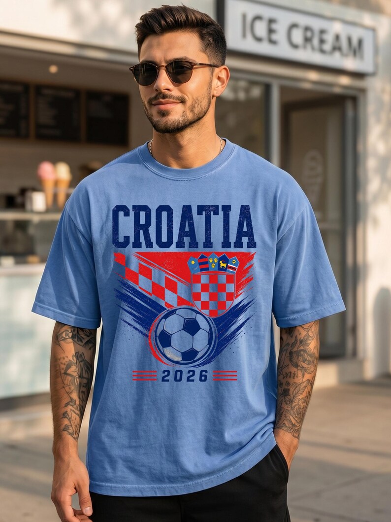 Croatia Soccer Shirt | Croatia Football Fan Tee | Croatian Shirt | Croatia Soccer Graphic Tee | Football Gift image 10