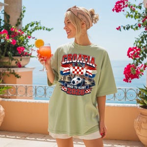 Croatia Soccer Shirt | Croatia Road To Glory 2026 Tee | Croatian Football Fan Shirt | Vatreni Supporter Gift | Croatia Flag Graphic Tee image 7