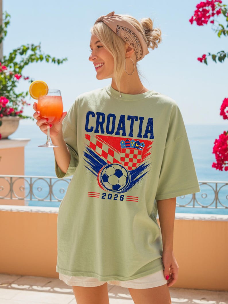Croatia Soccer Shirt | Croatia Football Fan Tee | Croatian Shirt | Croatia Soccer Graphic Tee | Football Gift image 4