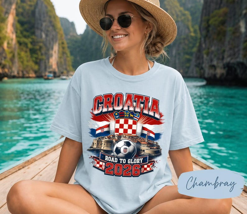 Croatia Soccer Shirt | Croatia Road To Glory 2026 Tee | Croatian Football Fan Shirt | Vatreni Supporter Gift | Croatia Flag Graphic Tee image 11