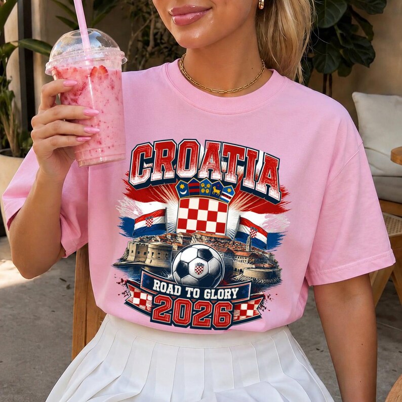 Croatia Soccer Shirt | Croatia Road To Glory 2026 Tee | Croatian Football Fan Shirt | Vatreni Supporter Gift | Croatia Flag Graphic Tee image 13