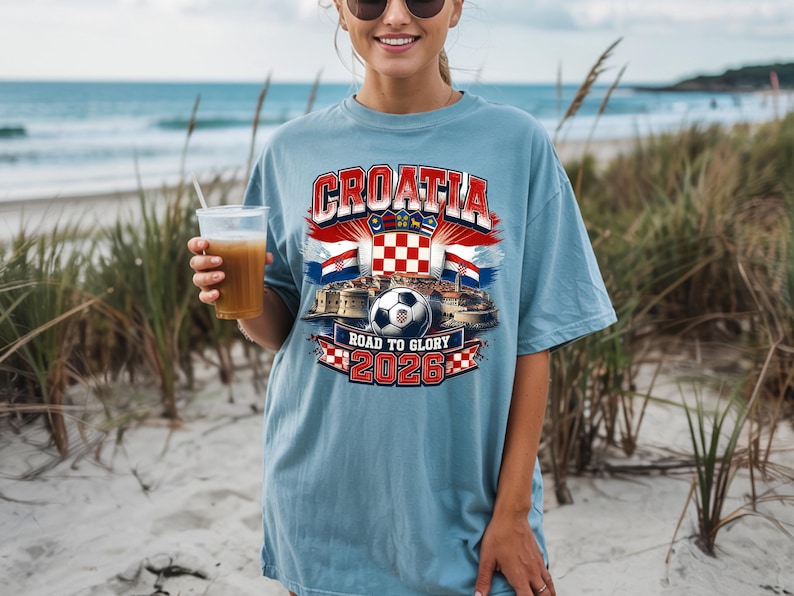 Croatia Soccer Shirt | Croatia Road To Glory 2026 Tee | Croatian Football Fan Shirt | Vatreni Supporter Gift | Croatia Flag Graphic Tee image 8