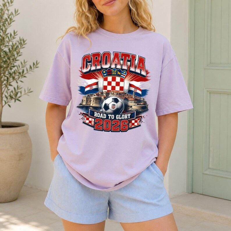 Croatia Soccer Shirt | Croatia Road To Glory 2026 Tee | Croatian Football Fan Shirt | Vatreni Supporter Gift | Croatia Flag Graphic Tee image 12