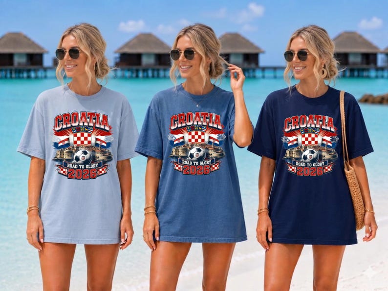 Croatia Soccer Shirt | Croatia Road To Glory 2026 Tee | Croatian Football Fan Shirt | Vatreni Supporter Gift | Croatia Flag Graphic Tee image 5