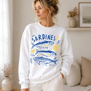 Sardines Shirt, Coastal Graphic Tee, Mediterranean Summer Shirt, Vintage Fish T Shirt, Amalfi Coast Tee, Foodie Gift, Comfort Colors Tee image 12