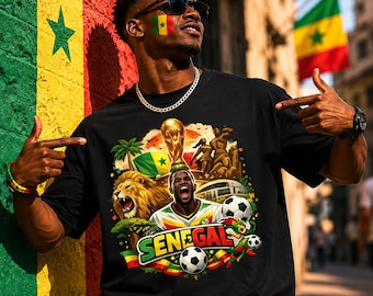 Senegal World Cup Shirt | Senegal Football Tee | Senegal Soccer Shirt | Africa Football Shirt | World Cup 2026 Tee | Senegal Fan Shirt