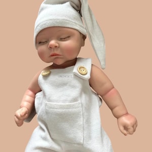 Lifelike Reborn Baby Boy Doll – Full Silicone 18 inch Realistic Newborn – Handcrafted Art Doll for Collectors