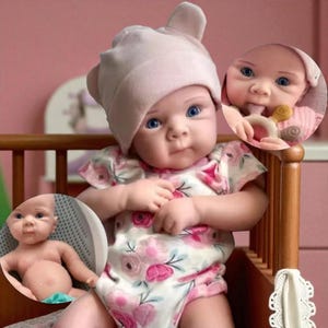 45cm Realistic Silicone Reborn Baby Girl Doll – Washable Soft Skin with Open Mouth – Bettie Lifelike Bebe Gift