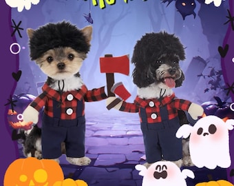 Halloween Dog Costumes – Lumberjack & Pumpkin | Funny Pet Outfit | DonutPawsCo