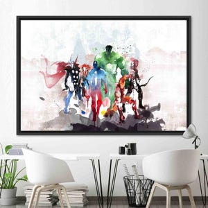 Quadro su tela Capitan America Marvel, decorazione da parete per supereroi, Thor, Hulk, poster del film, moderno, astratto, regalo, tela Marvel, arte dei supereroi