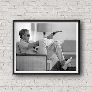 Steve McQueen Canvas Wall Art, Steve McQueen Poster, Legendary Actor Canvas, Famous Man Canvas, Steve McQueen Wall Decor, McQuenn Fun Gift