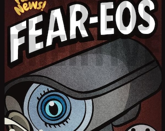 Verzinkte sticker Fear-Eos (2 x 3 inch) | Originele kunst
