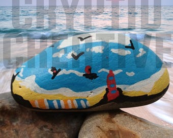 Weymouth Vista Painted Dorset Rock | Original Art