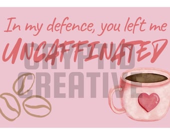 Sticker ongecaffineerd (2 x 3 inch) zink sticker | Originele kunst