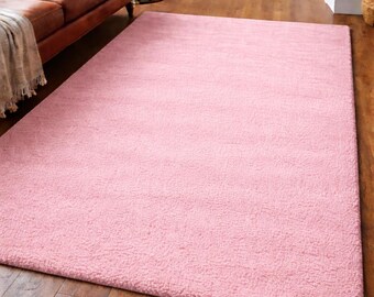 Handmade  area rug plain colour for large space Hall and living room - Bespoke rug