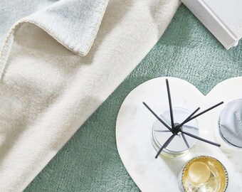 Alfombra de área con mechones florales lisos hecha a mano para dormitorio de 8 x 10 pies