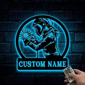 Personalized Welder Women Sign, Welding Metal Sign Welder Metal Sign, Mechanic Worker Gift, Welder Workshop Sign Custom Workshop Decor