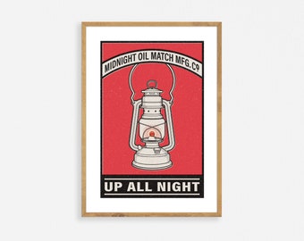 A5 art print - UP ALL NIGHT