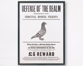 A3 Defense Of The Realm Letterpress Poster