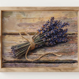 Rustic Lavender Bouquet Digital Download | Farmhouse Botanical Wall Art, Cottagecore Kitchen Print | French Country Floral Printable 116