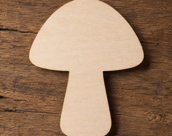DIYペイントクラフト用の未塗装木製キノコ型抜き