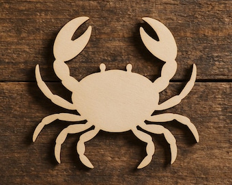 Unfinished Crab Wood Cutout Ocean Animal Painting Blank Craft Supply