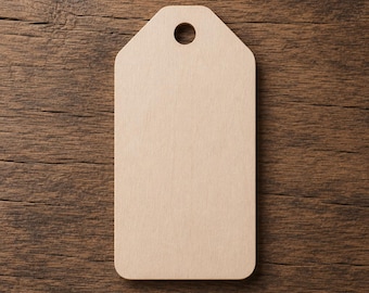Unfinished Wood Gift Tag Blanks With Hole for DIY Crafts