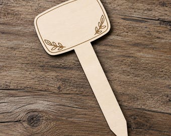 Wood Plant Markers Blank Garden Stakes for Herbs and Seedlings