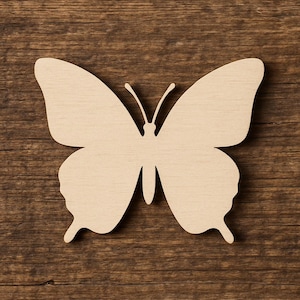 Butterfly Wood Cutout for Crafts and DIY Projects | Unfinished Wooden Butterfly Shape for Painting, Kids Activities, Party Decor & More