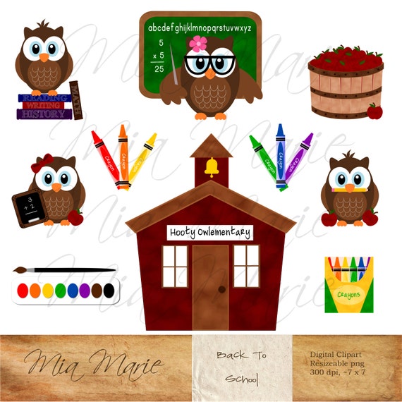 Instant Download Digital Clip Art School Clipart School Etsy