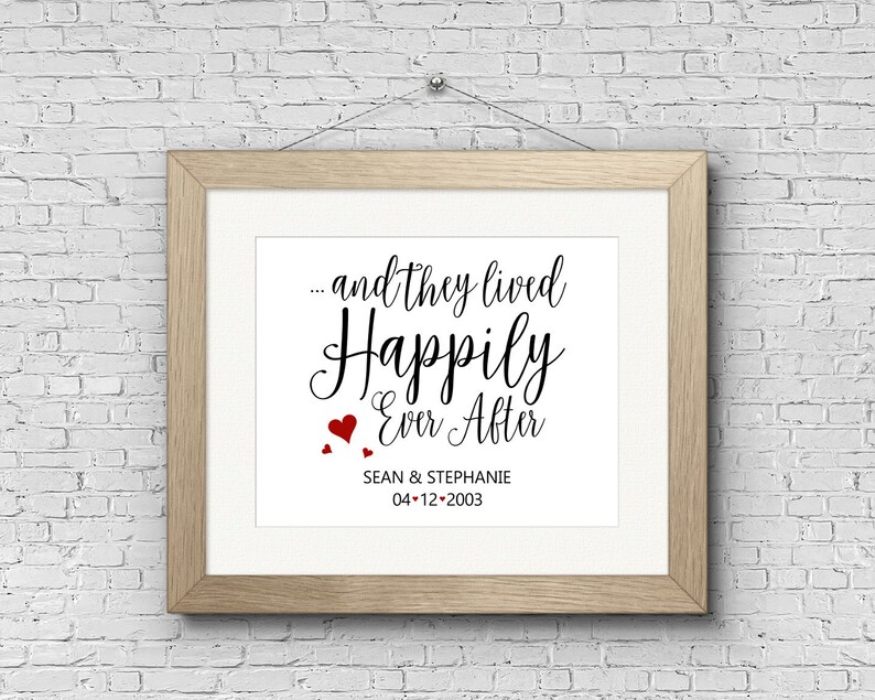 Digital Art Print Happily Ever After Personalized Etsy